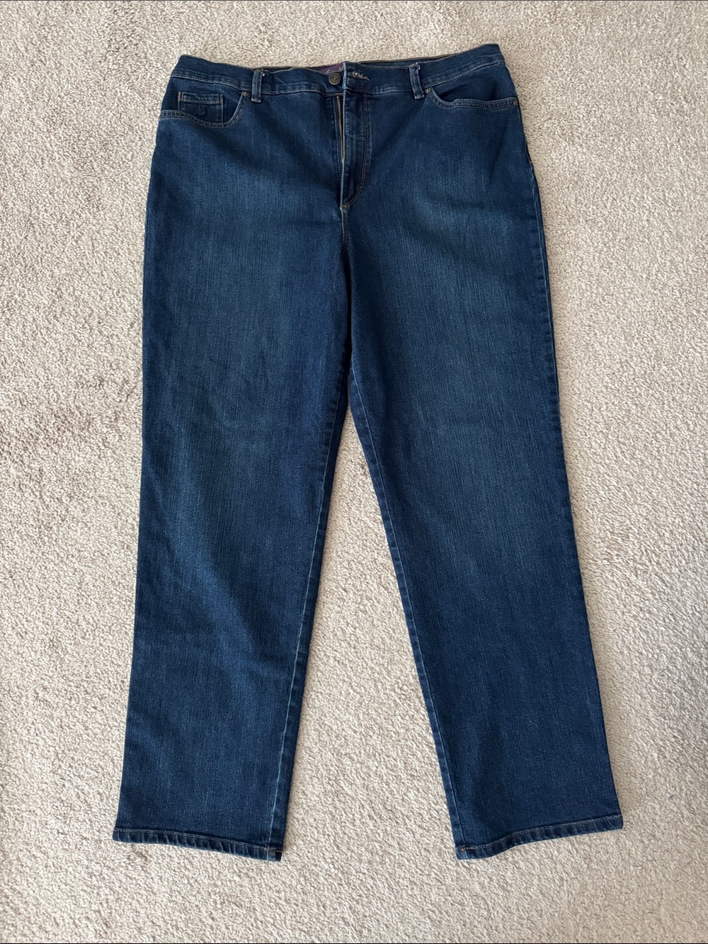 Gloria Vanderbilt Women’s Straight-Leg Jeans in Dark Blue